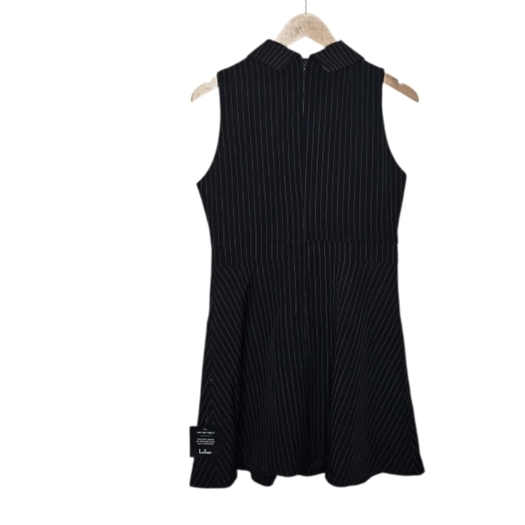 Lulus Pinstriped Buttoned Down Sleeveless Midi Dress - Picture 2 of 7